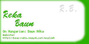 reka baun business card