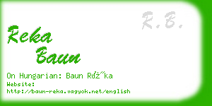 reka baun business card